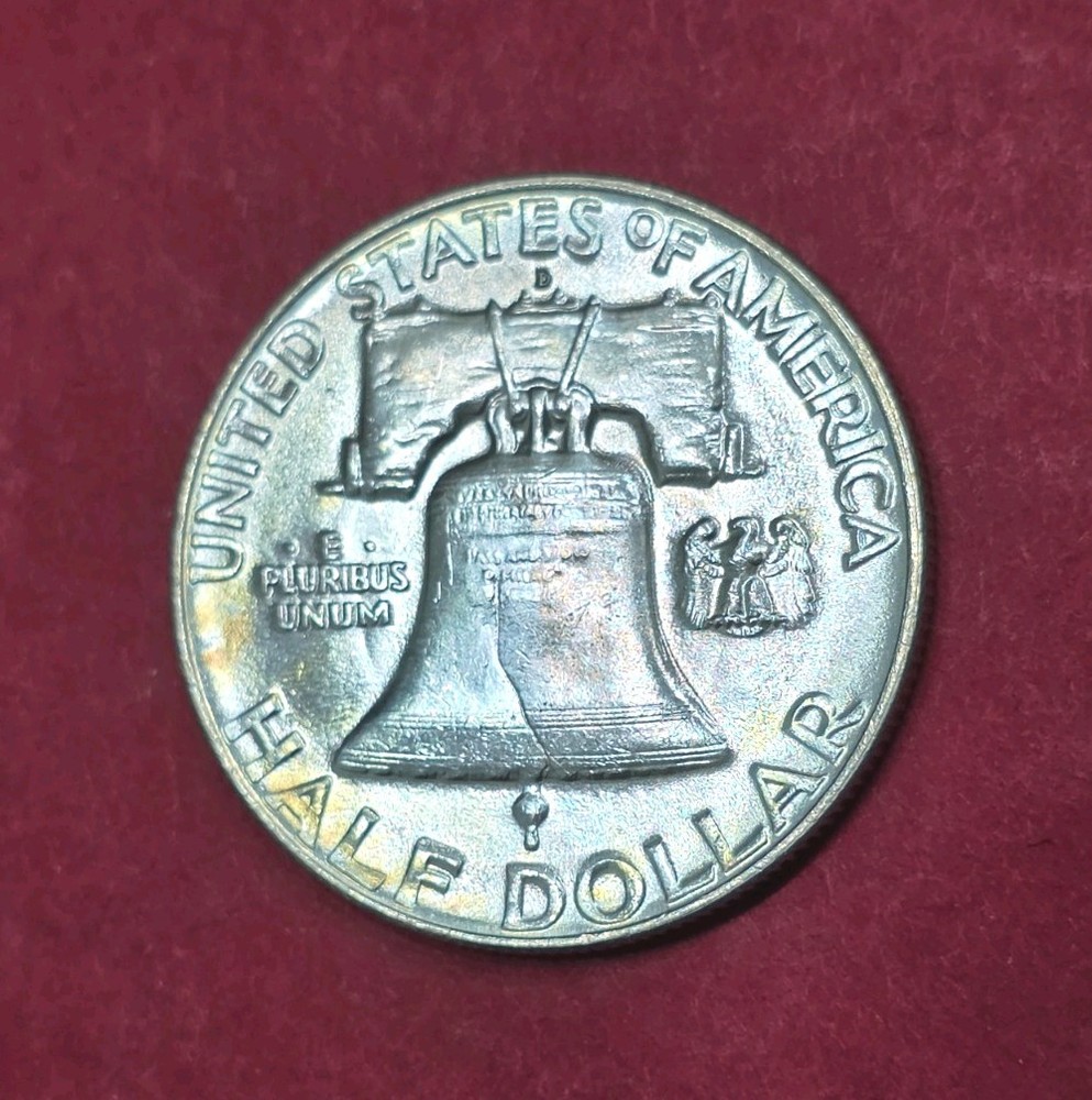 1954-D Franklin Half Dollar Nice Toning, MS Condition.