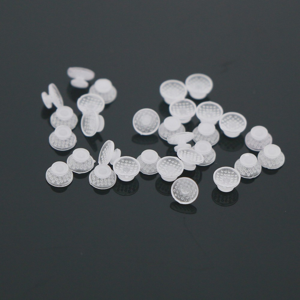 100Pcs Composite Dental Orthodontic Ceramic Clear Lingual Button Bondable Round