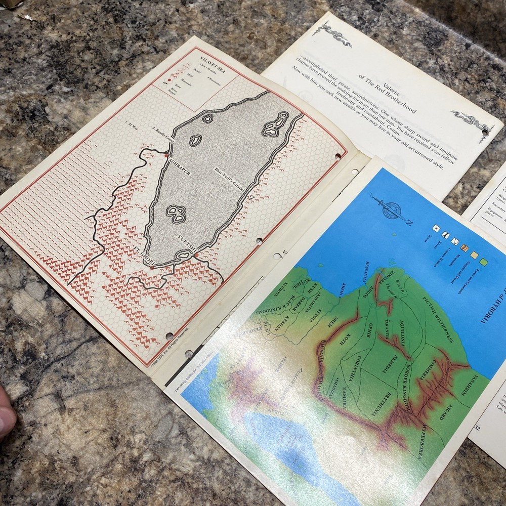 AD&D 1st Edition CB1 CB2 Conan Module Set Complete Unchained! Against Darkness!