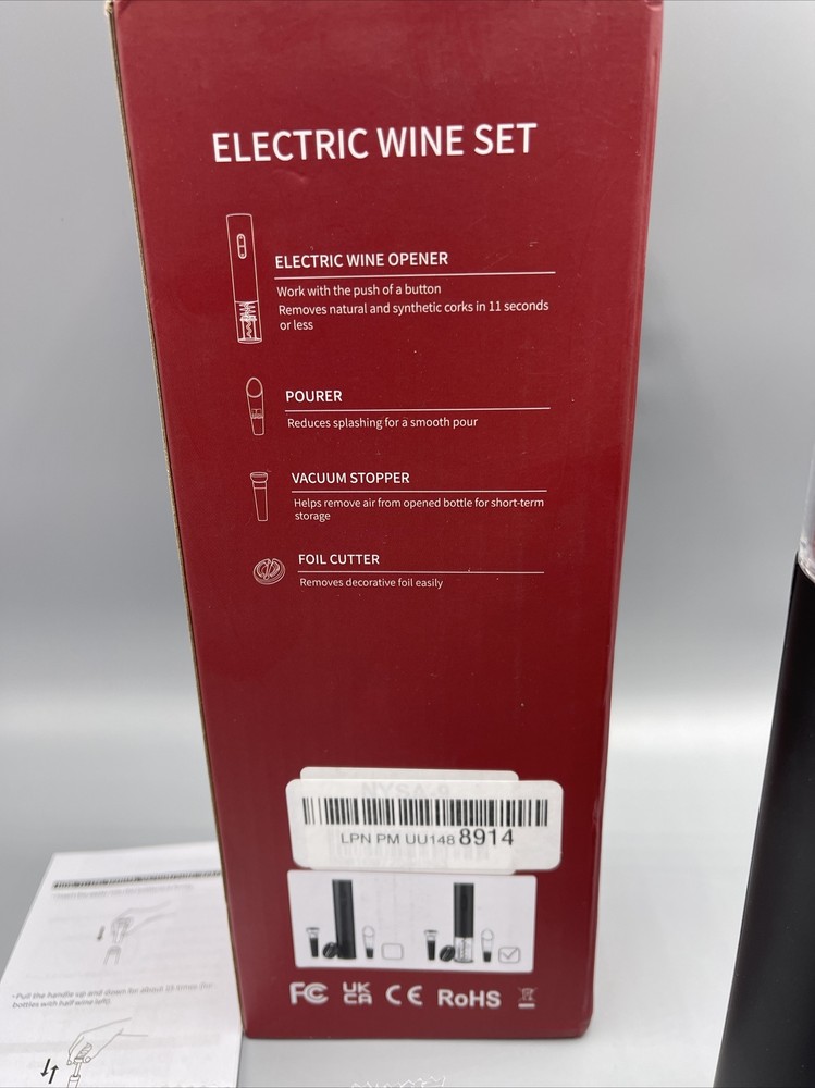 Electric Wine Bottle Opener Set Battery Operated