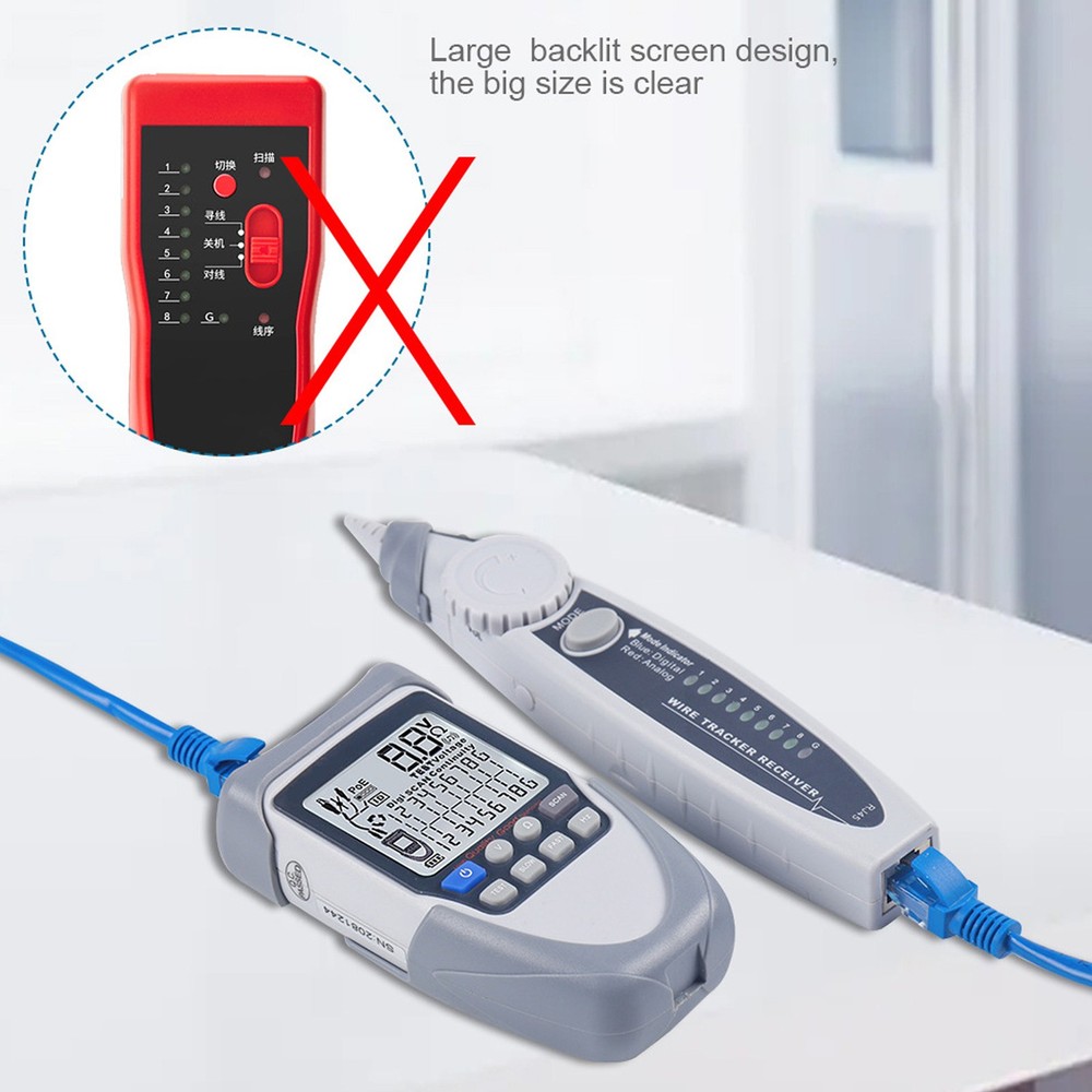 Digital Multifunction Network Cable Tester For Line Finding Applicable In Engine