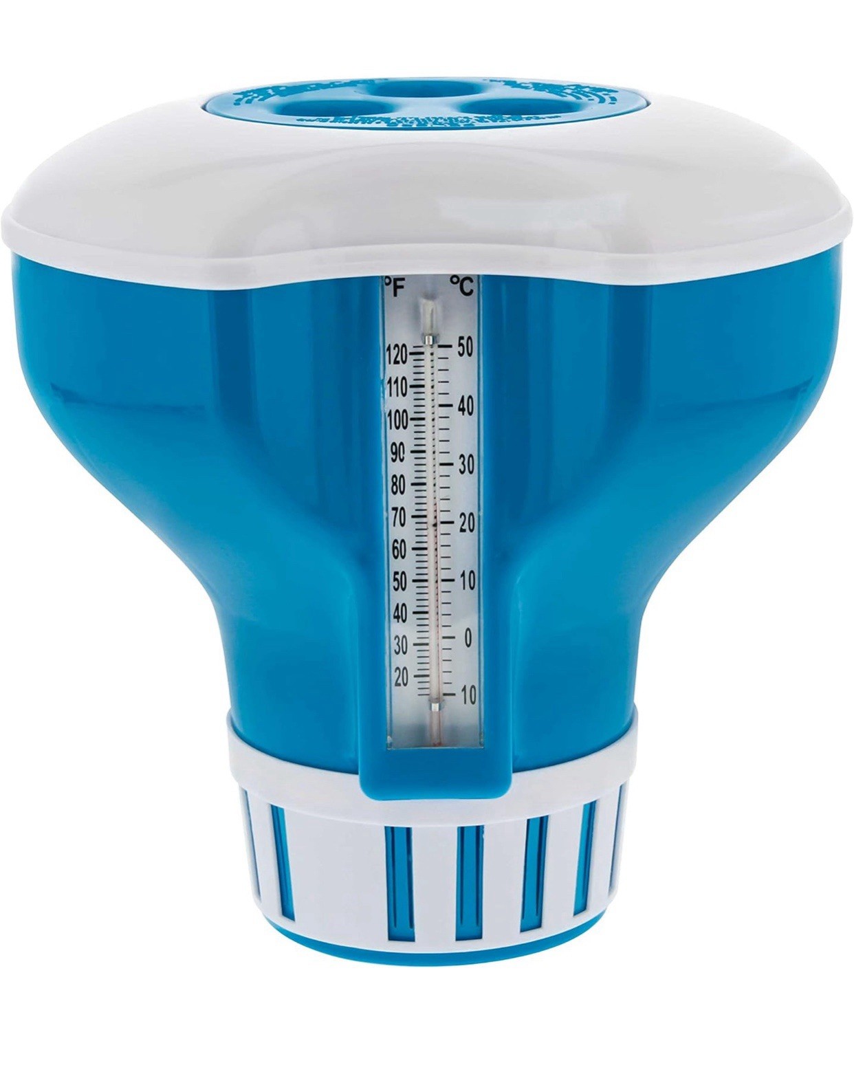 U.S. Pool Supply 7" Pool Floating Chlorine Chemical Dispenser with Thermometer