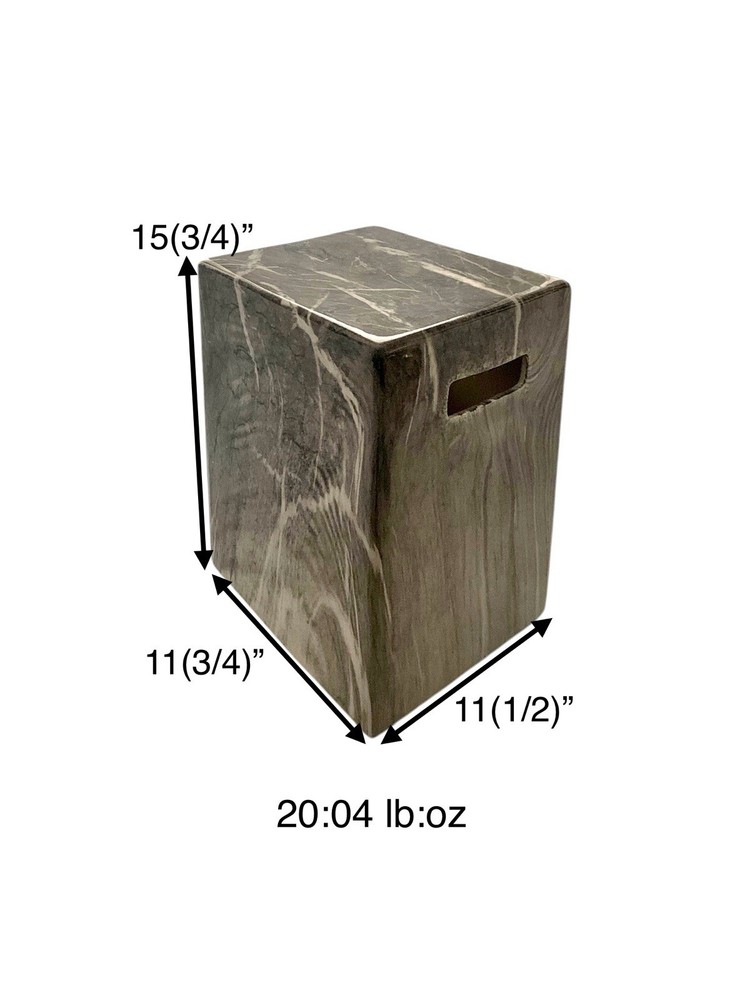 Stool Ceramic in Marble Design Side Table Industrial Decor