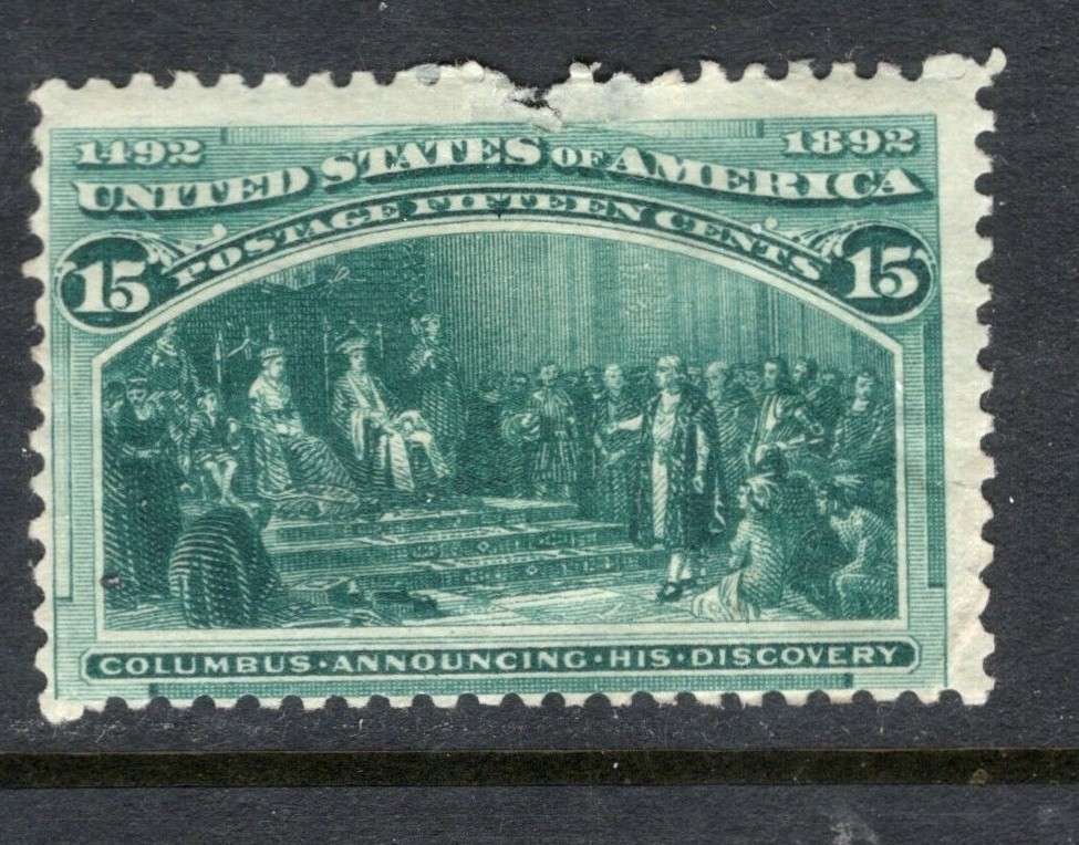 US Scott 238 Mint Hinged Faults - CV 200$