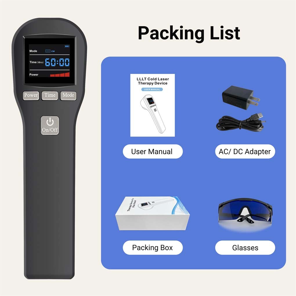 Home LLLT Cold Laser Therapy 880mW for Pain Relief & Inflammation 650nm & 808nm