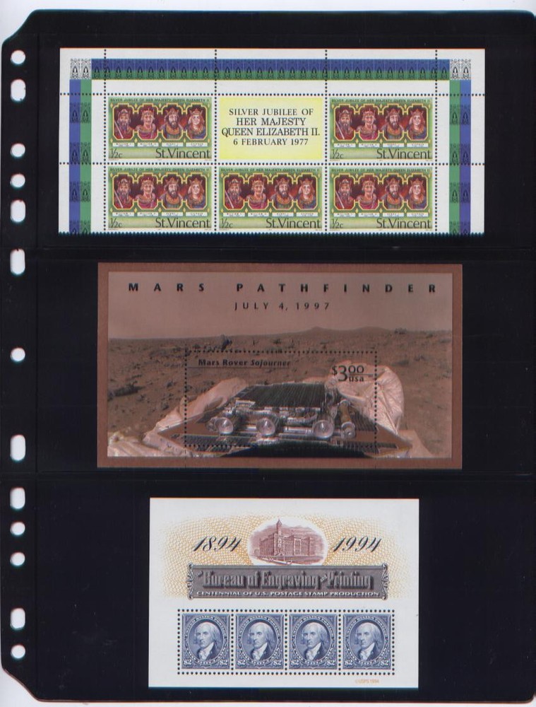 **ANCHOR 25 New Stock Pages / Sheets 3 S (3-Rows) for Plate Block & S/S stamp..