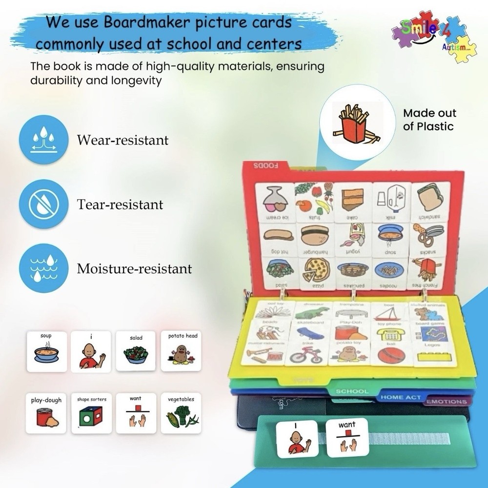 NEW Visual Communication Book for ADHD-Autism | Picture Exchange Learning Tool