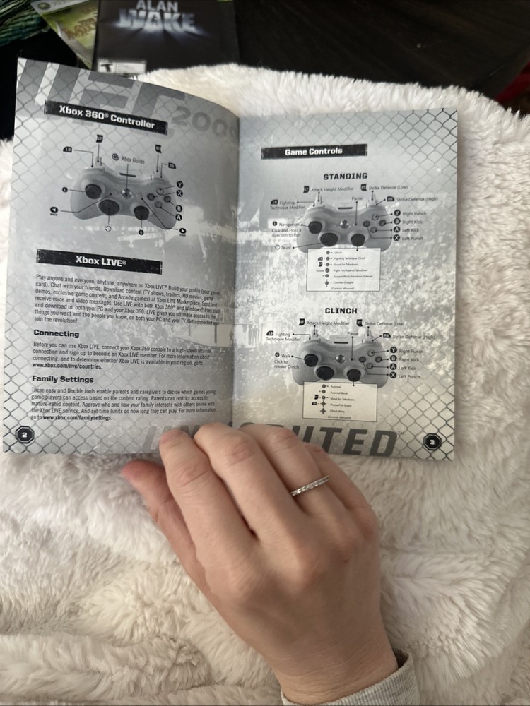 XBOX 360 Manual Only UFC 2009 Undisputed