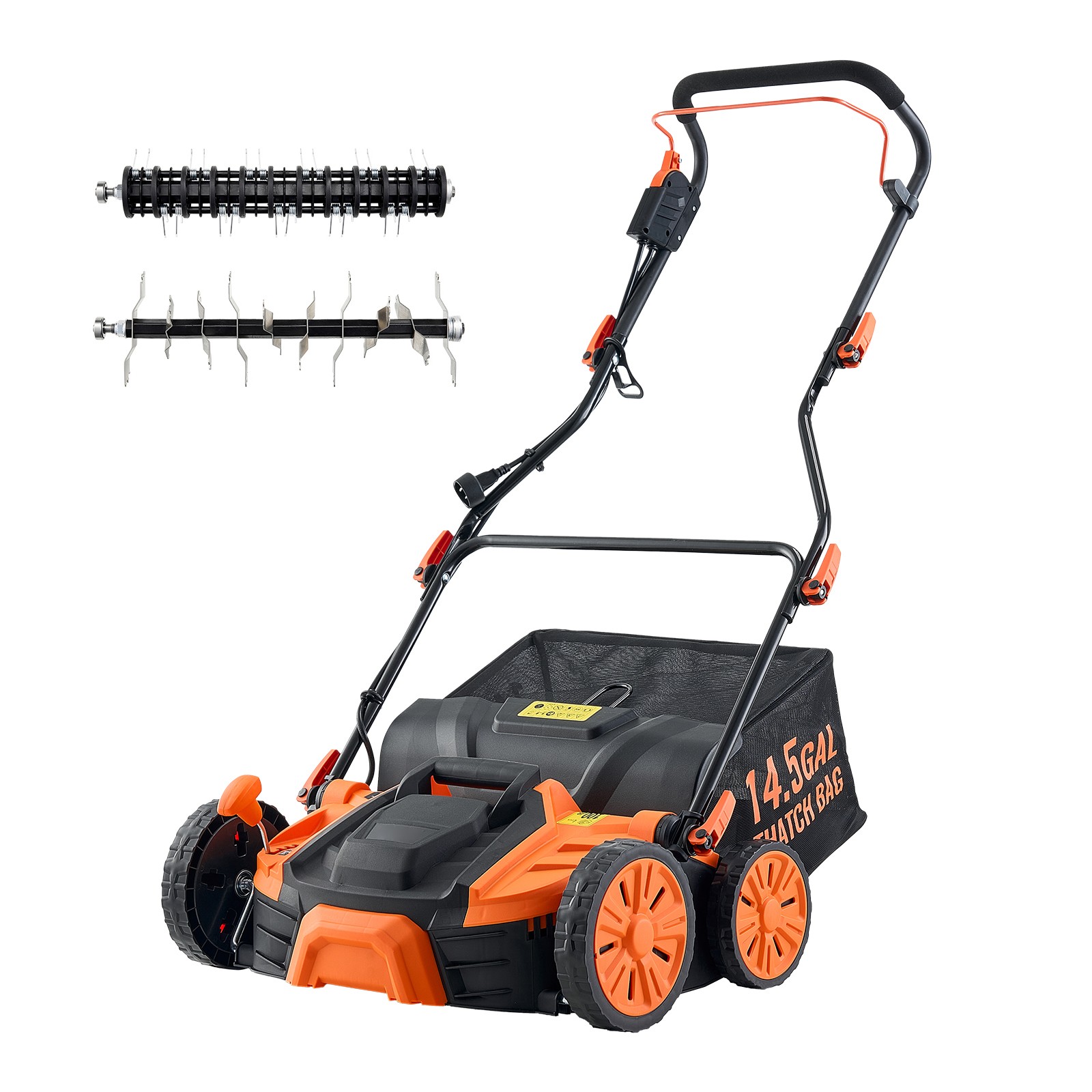 Uimoso 16-Inch Electric Lawn Dethatcher and Scarifier 2-in-1 Equipment 15 Amp
