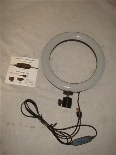 UBEESIZE 8 INCH USB POWERED SELFIE RING LIGHT WITH BALL MOUNT