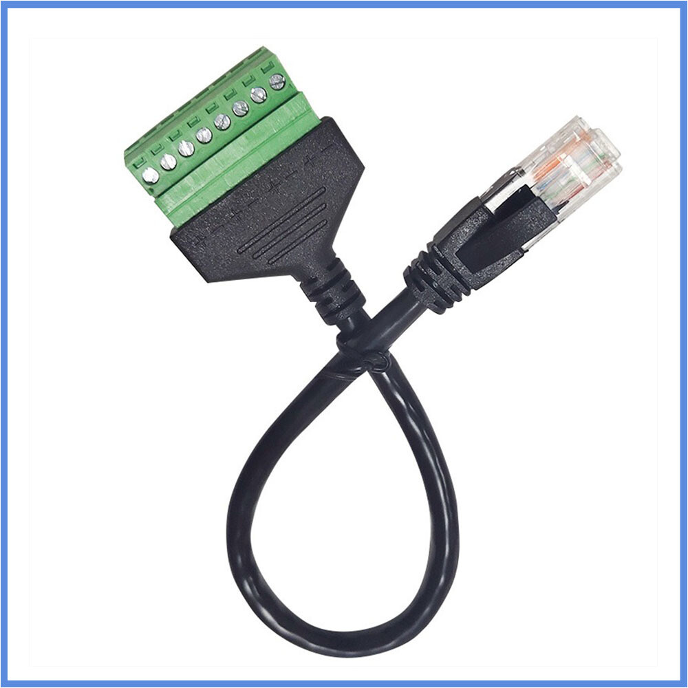 Network RJ45 revolution terminal 8-core extension cable adapter cable can fixed