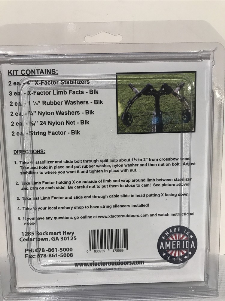 New X Factor Supreme Split Limb Crossbow Dampening System X-Factor Silencer Bow