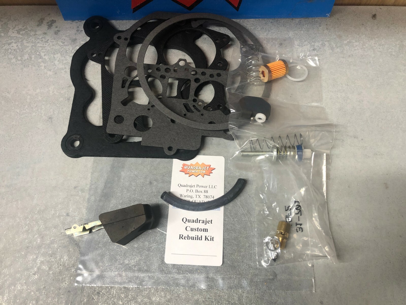 Quadrajet Complete Custom Premium Rebuild Kit With Float Filter For YOUR Qjet