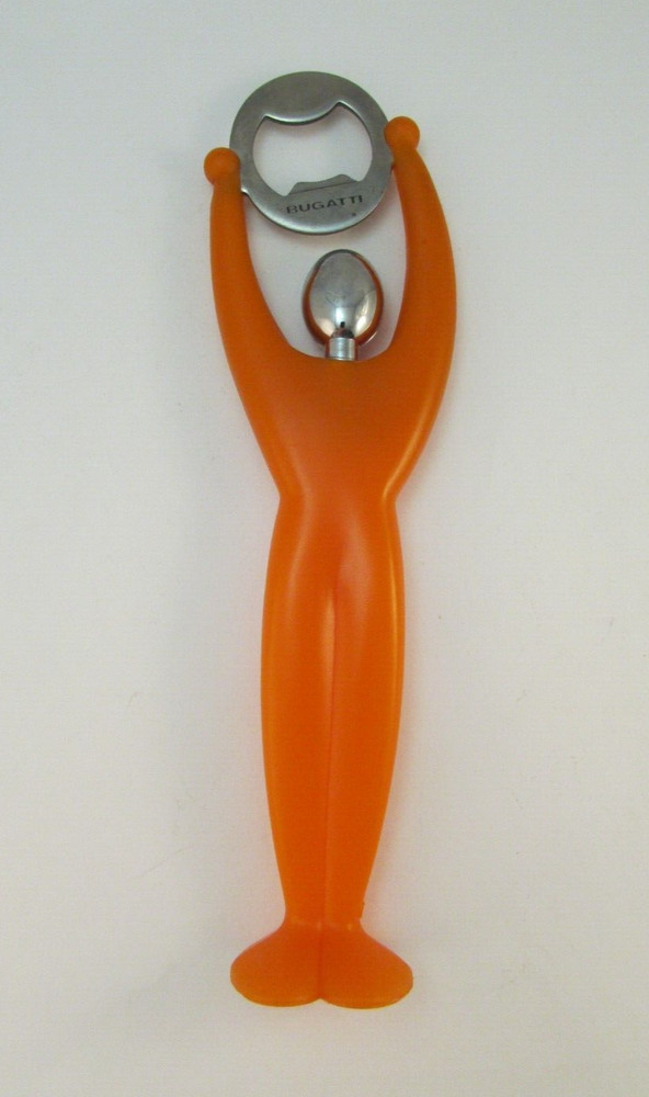 BUGATTI Orange Kitchen Bottle Opener 7 3/4"