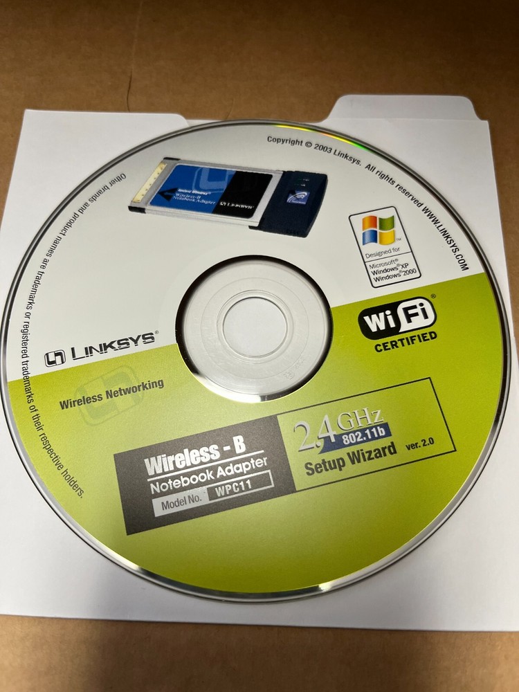 Linksys Wireless-B Notebook Adapter (Model WPC11) Setup Wizard for Windows