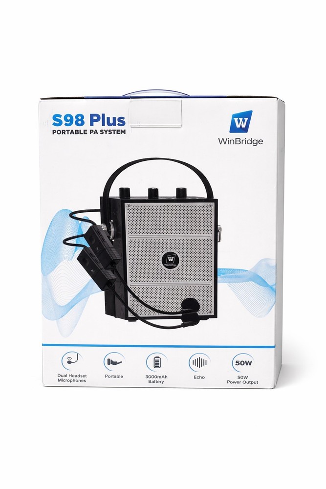 WinBridge S98 Wireless Voice Amplifier Portable Bluetooth 5.3 PA System