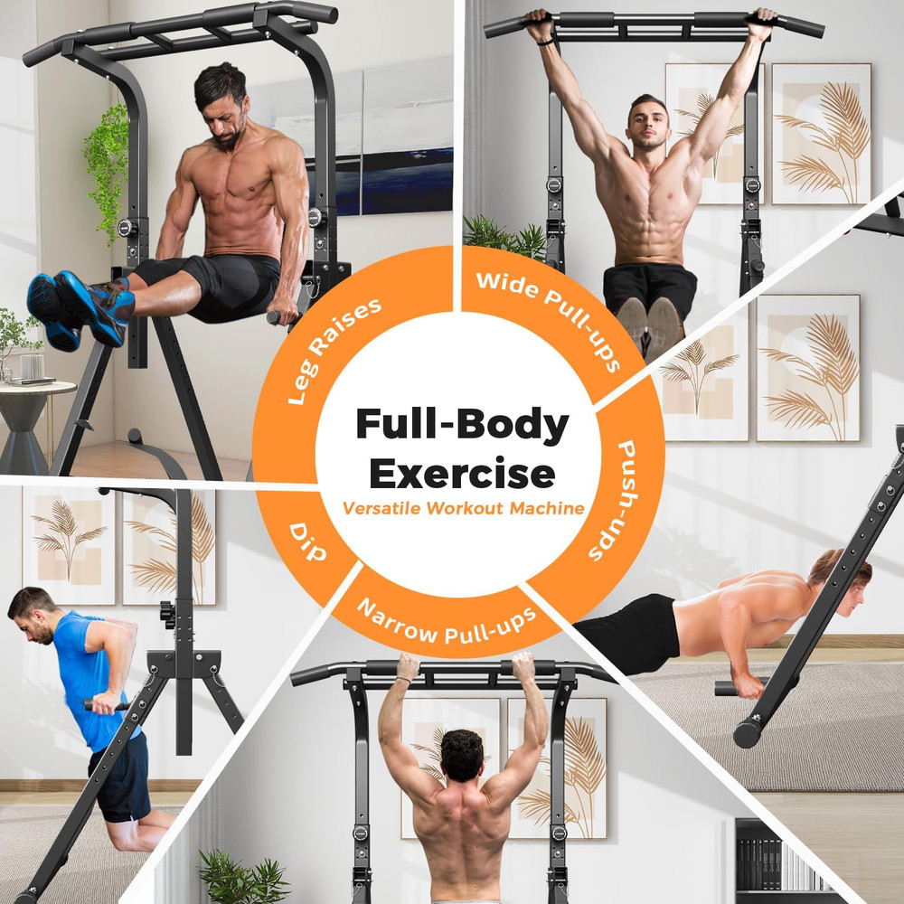 Pull up Bar, Multi-Function Pull up Dip Bar Station, Home Gym Workout Strength T