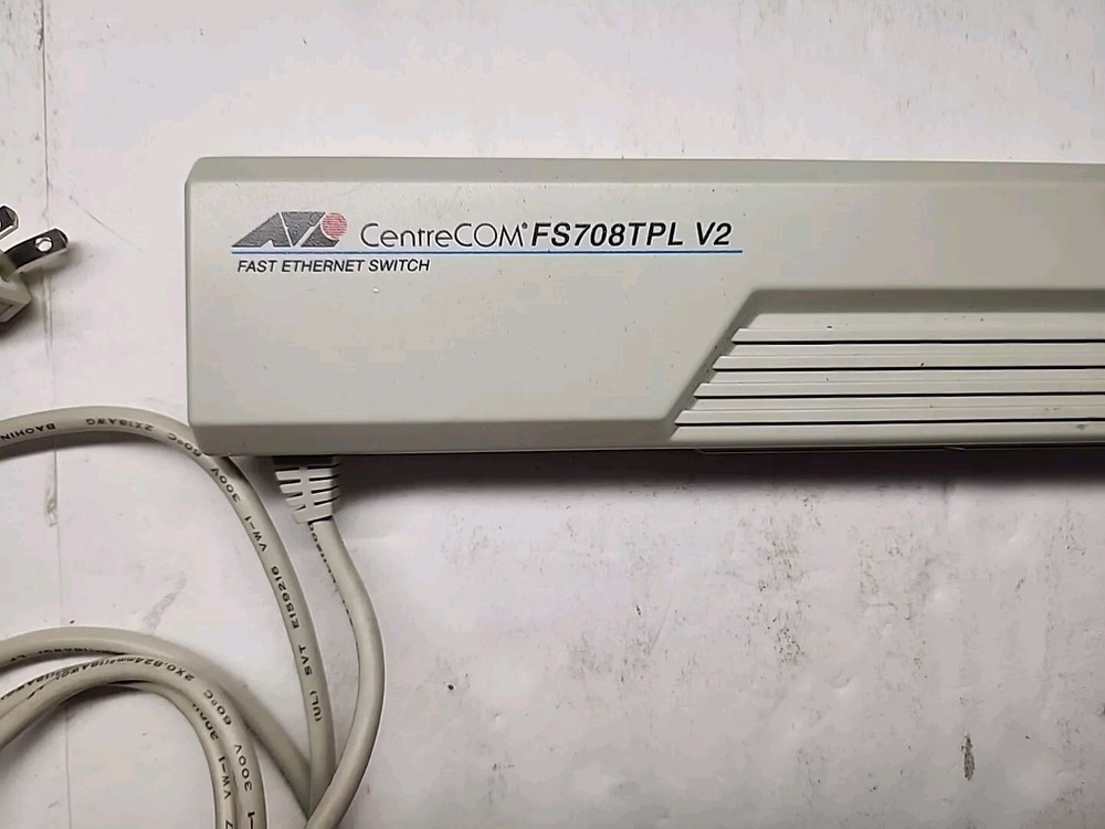 CentreCOM / FS708TPL V2 FAST ETHERNET SWITCH, 10BASE-T/100BASE-TX