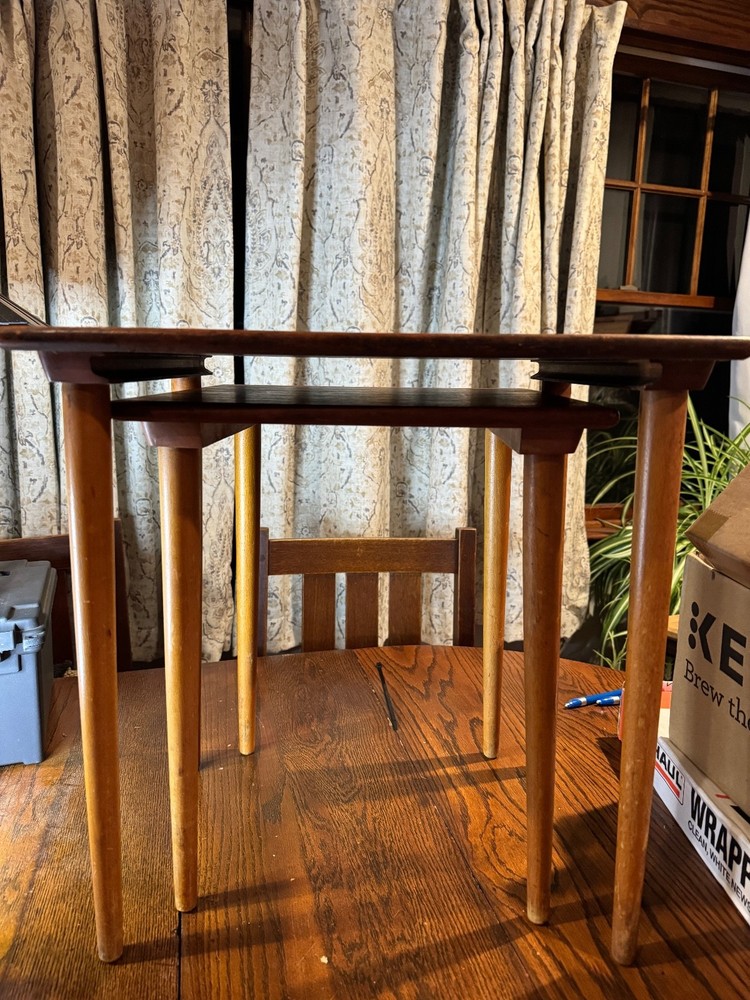Mid Century Danish Modern Danish Nesting Stacking Tables