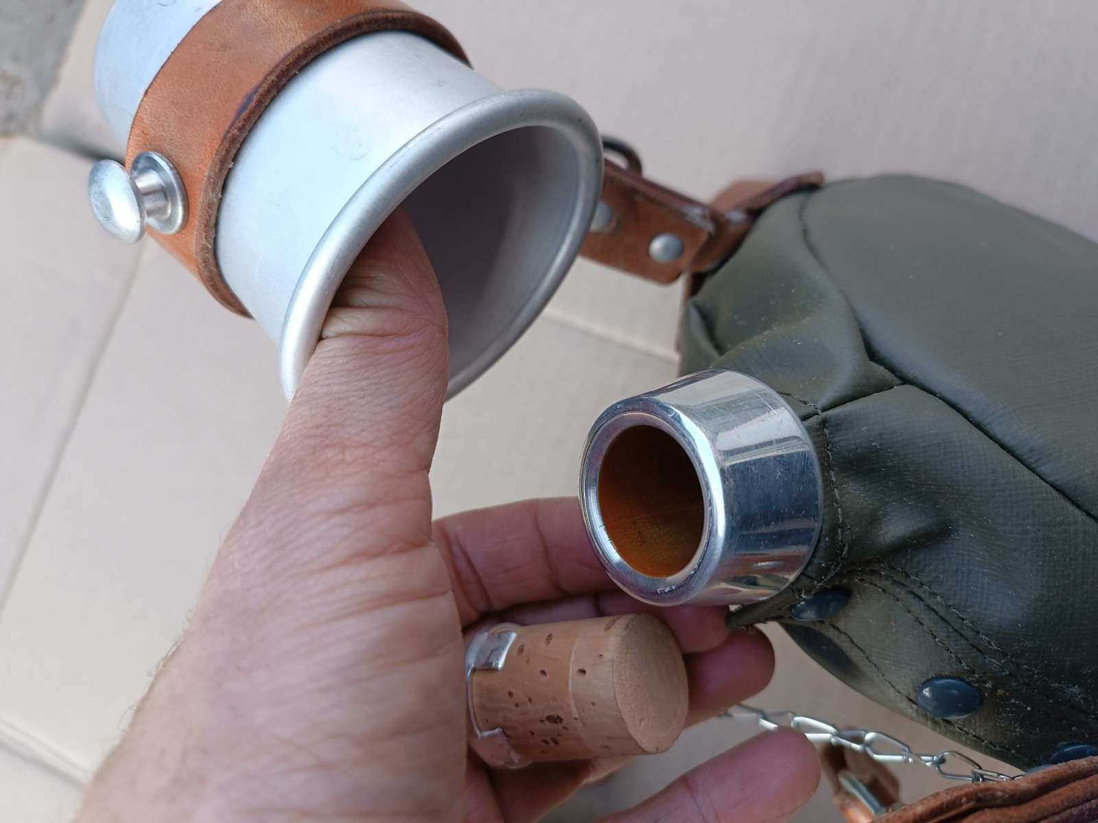 Original Swiss Medic WATER BOTTLE Canteen Flask aluminum 1972