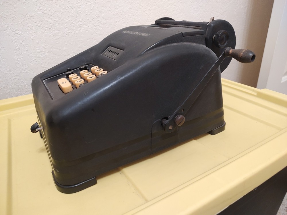 Antique Remington Rand Manual Adding Machine Bookkeeping Calculating Tested