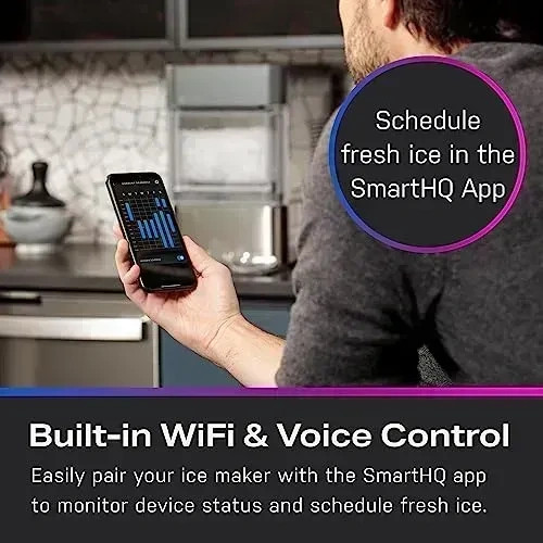 GE Profile Opal 2.0 38 lb Countertop Nugget Ice Maker, Stainless Steel