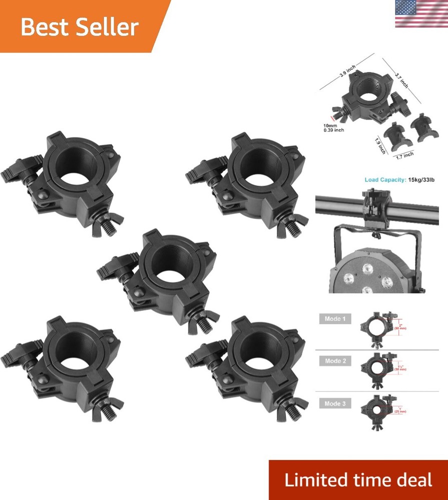 Lightweight 33lb Capacity Clamps for DJ Par Light - Versatile Hanging Solution