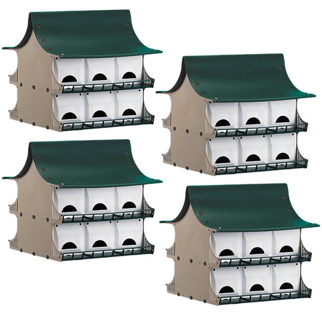 S&K Purple Martin Houses, Expandable Option, 48 Rooms, 4pk PBH-12