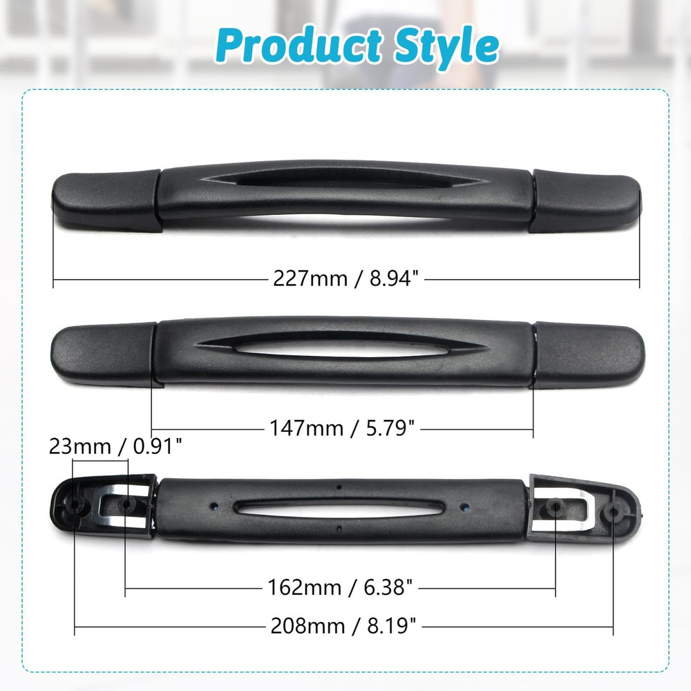 1Pc Luggage Handle 9.06" X 0.98" (L X W) Plastic Pull Handle Grip Replacement 23