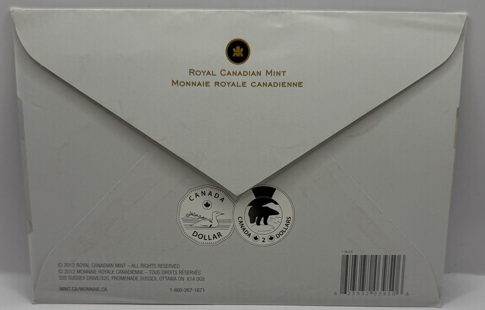 2012 $1 & $2 Circulation Coins & Test Token Set
