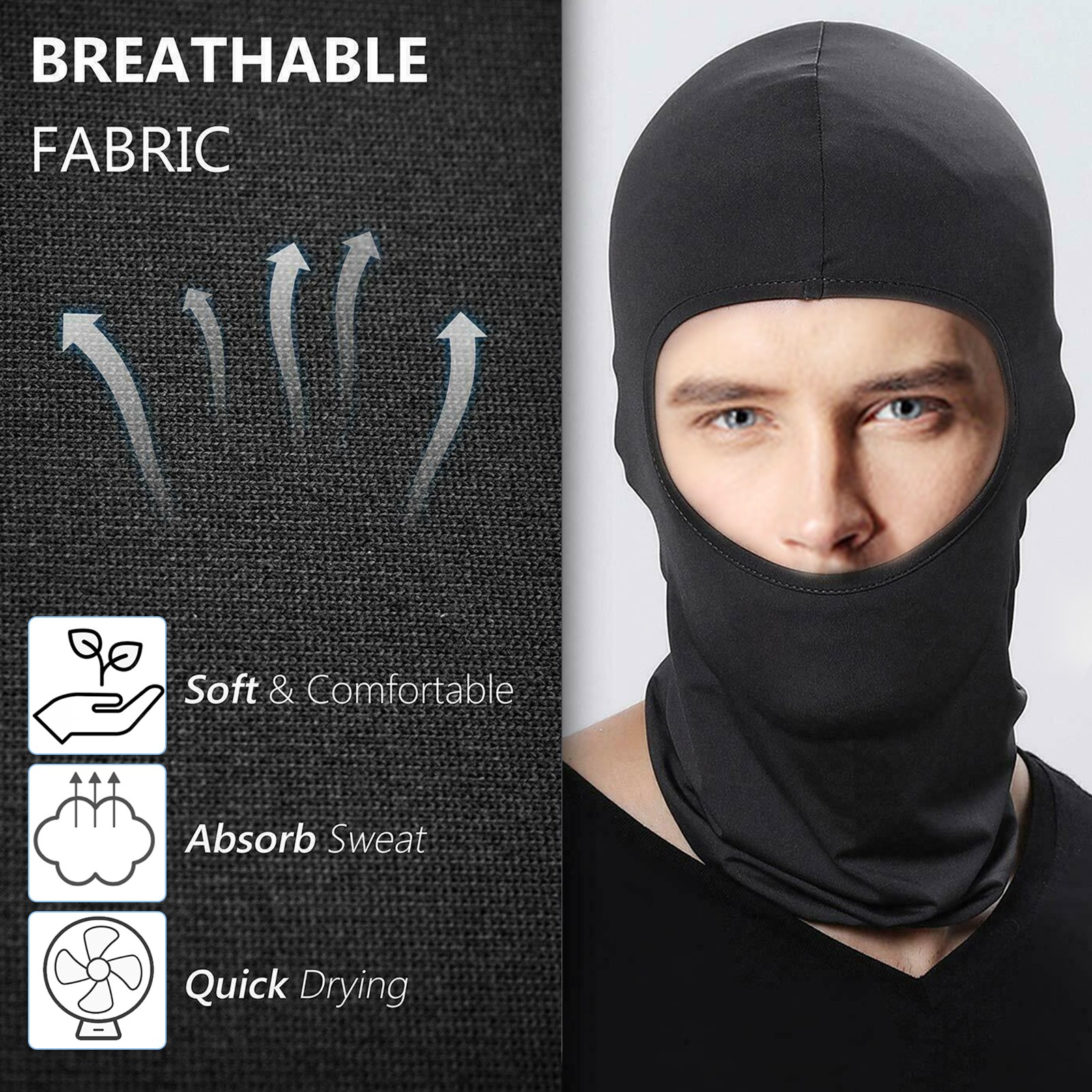 5-50PCS Tactical Balaclava Thin Full Face Mask Lightweight Motorcycle Warmer Ski
