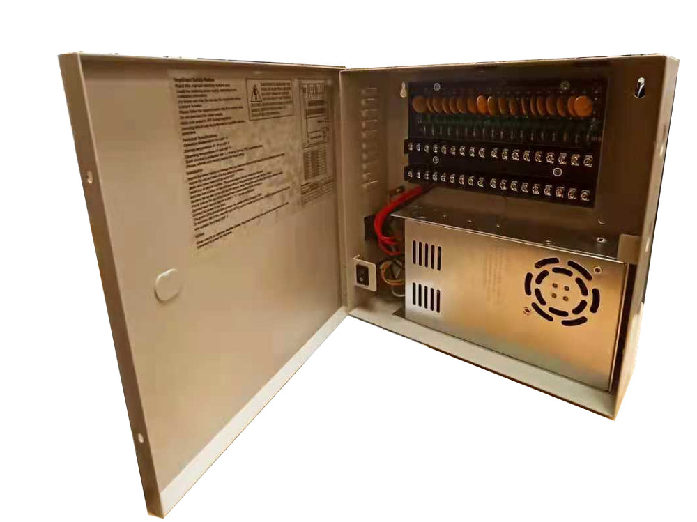 Professional Surveillance Power Distribution Box, 30A, 18 outputs