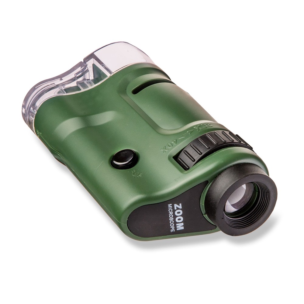Carson MicroBrite 20x-40x Zoom Pocket Microscope, LED Lighted MM-24