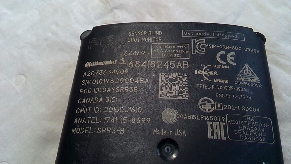 MOPAR 68418245AB Blind Spot Detection Sensor 2016-2020 