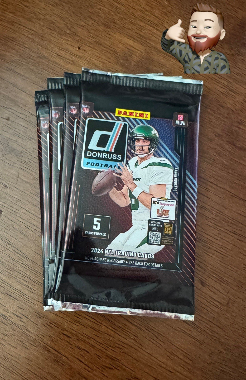 🔥 Lot of 4: 2024 Panini Donruss Football NFL 5 Card Packs New Aaron Rodgers
