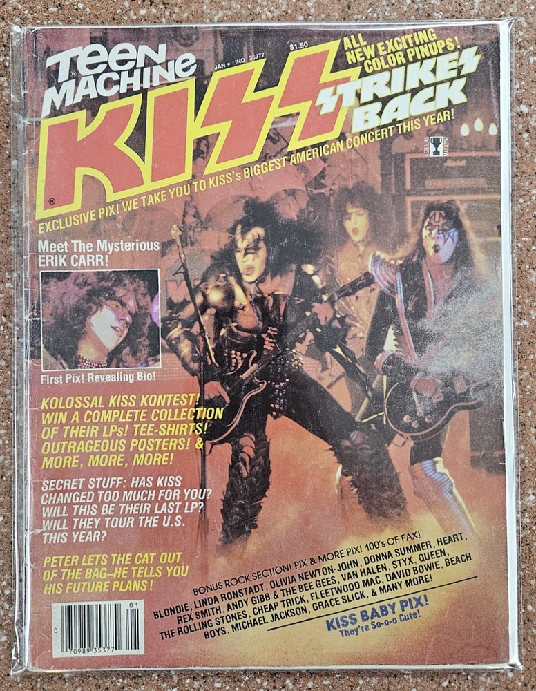 KISS TEEN MACHINE KISS STRIKES BACK MAGAZINE 1981 SIMMONS, FREHLEY, STANLEY