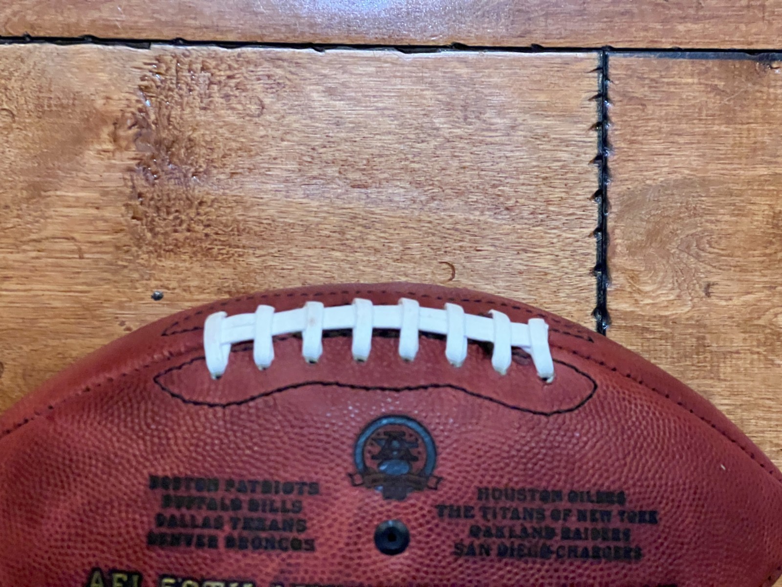 OAKLAND RAIDERS AFL 50th Anniversary logo 2009 Wilson GAME USED NFL Football