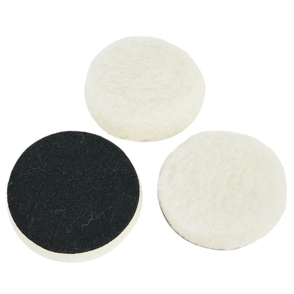 10Pcs/Set 3-Inch Wool Buffing Bonnet-Pad Car Polishing Buffer Hook & Loop POLISH