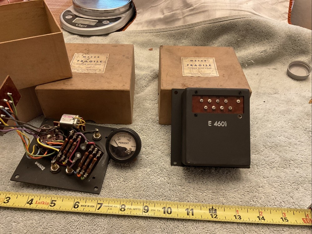 2 Military Radio Voltage Test Meter Panel Assembly