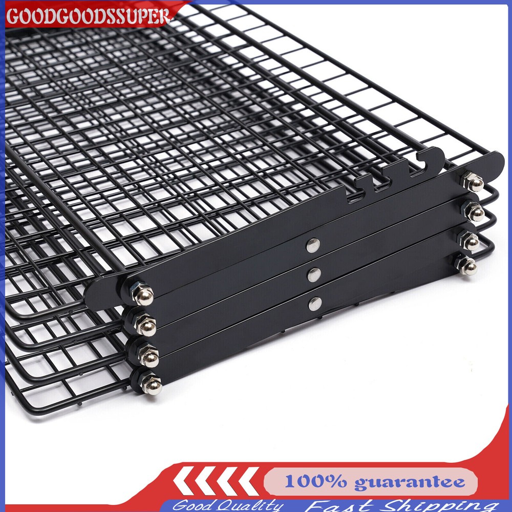 4-Tier Collapsible Cooling Rack Adjustable 3 Setting Design Stackable Cooling US