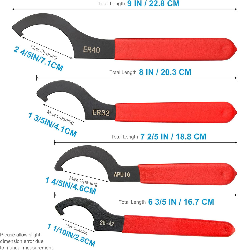 4Pcs Coilover Spanner Wrench Set, Professional Sturdy Universal Adjustment Wr...