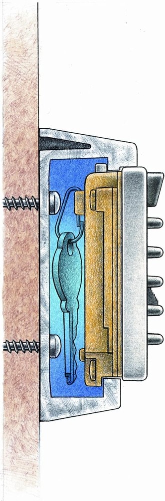 Titanium Gray 2 Key Combination Lock Safe For Wall Mount Key Storage