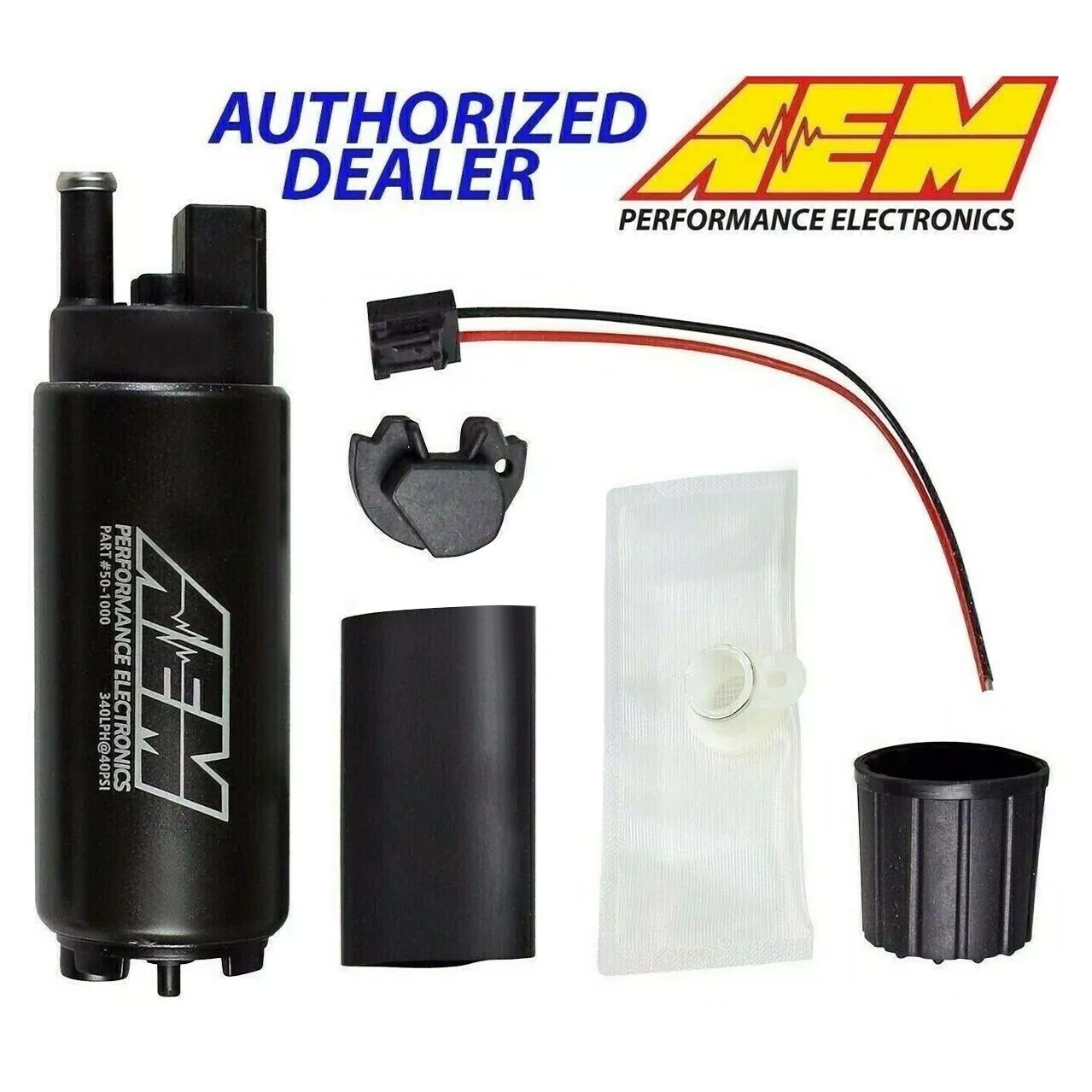 AEM 50-1000 340LPH High Performance Intank EFI Fuel Pump + Install Kit