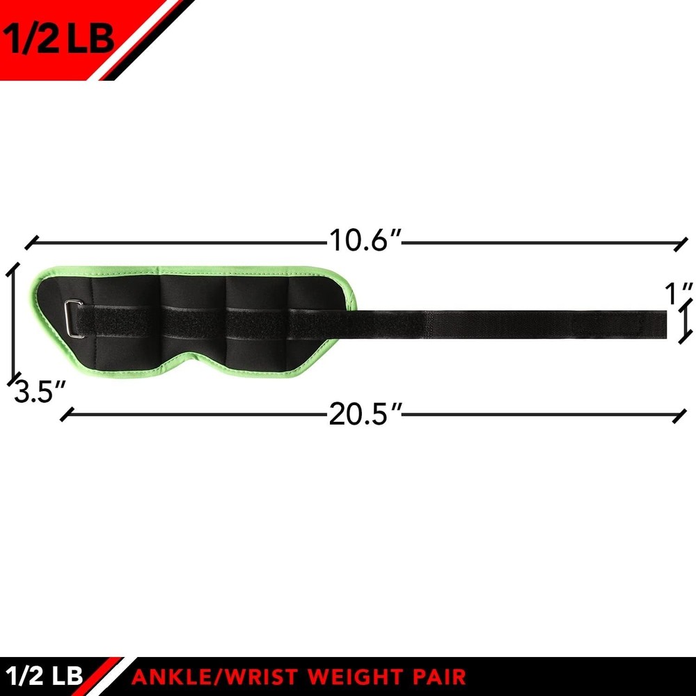 Adjustable Ankle Weights - Ankle Weight Pair 10 Weight and Bundle Options - 0...