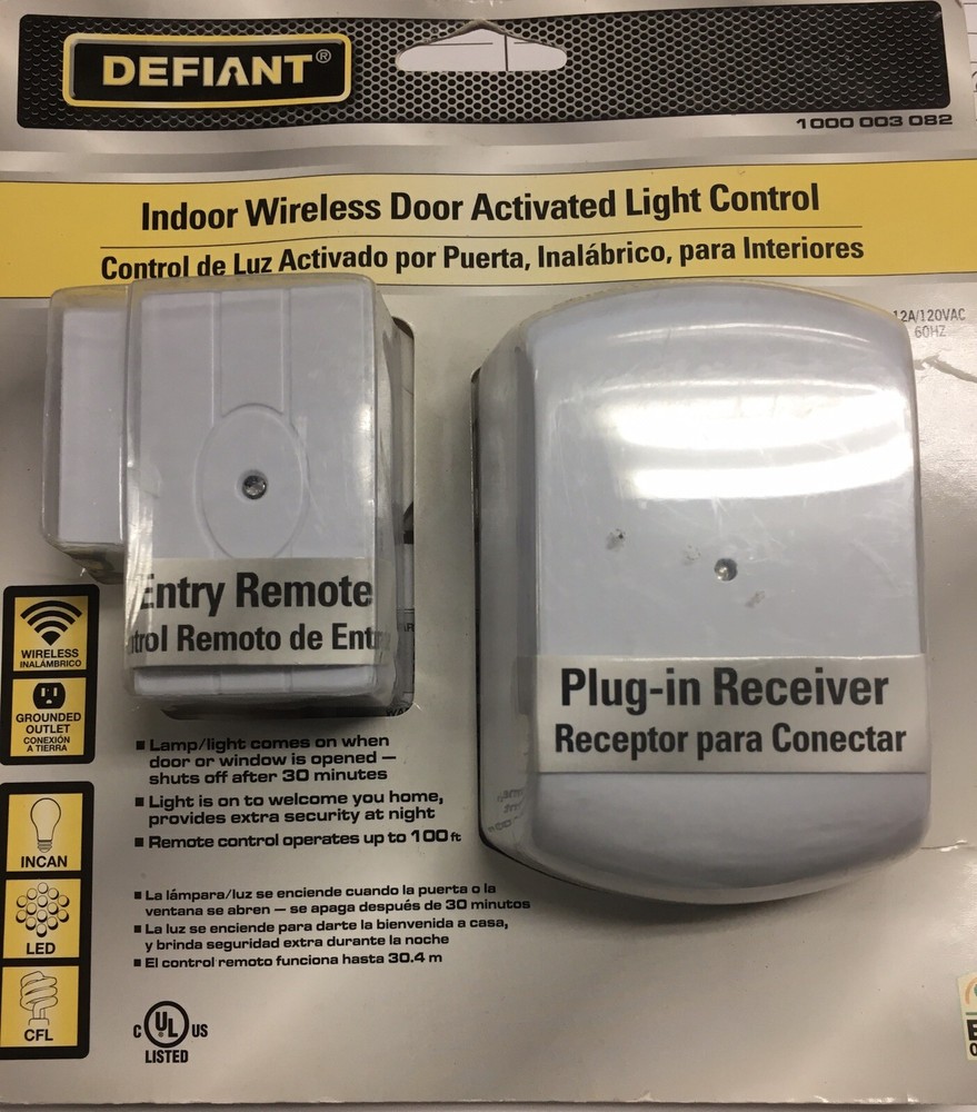 DEFIANT INDOOR WIRELESS Door Activated Light Control