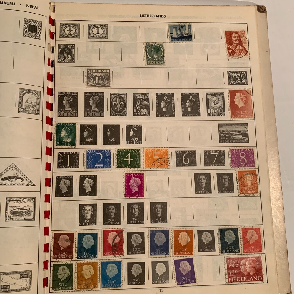 Pioneer Stamp Collecting Book With Stamps Copyright 1960 H. E. Harris