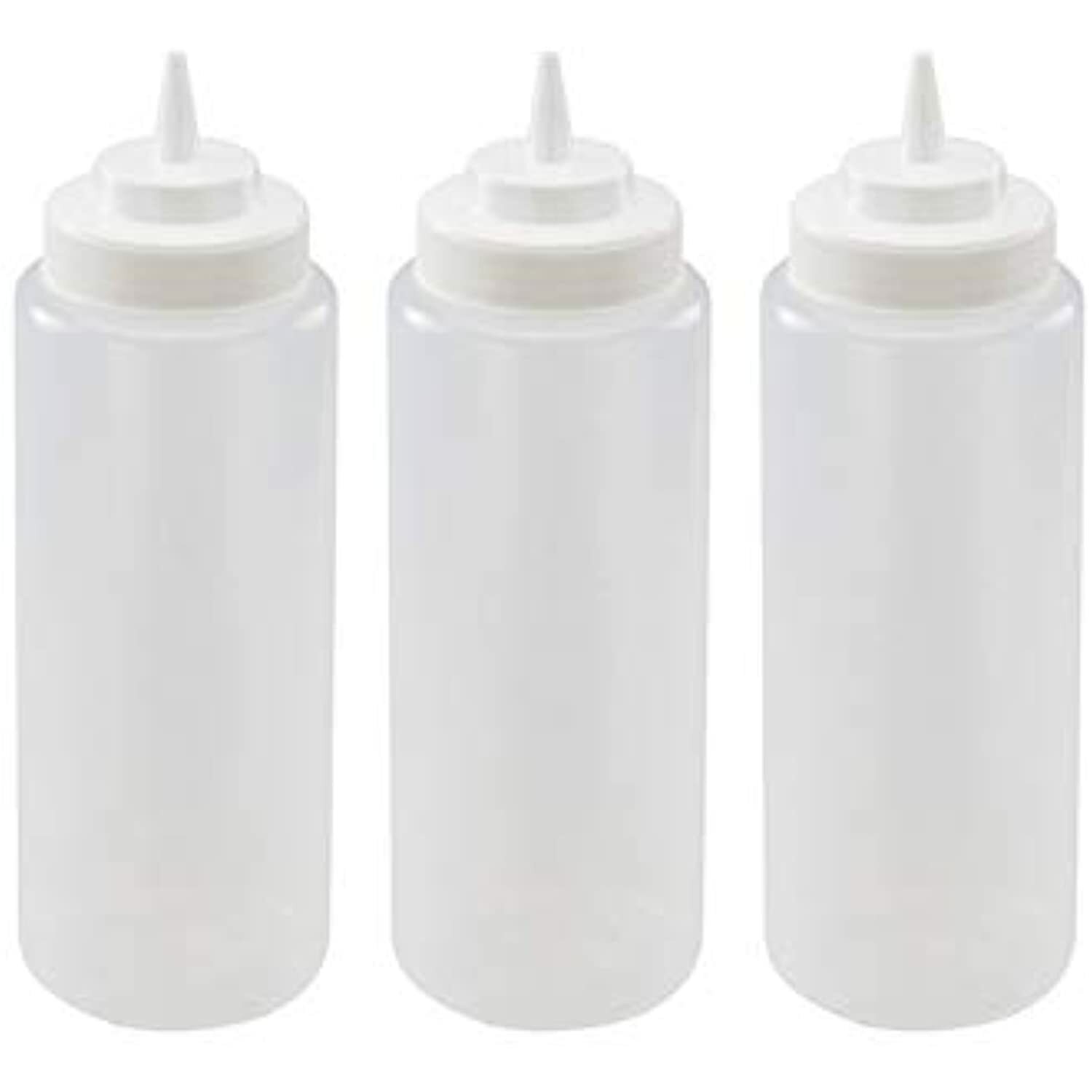 Soft Squeeze Bottles Clear Set of 3 32 OZ. Each