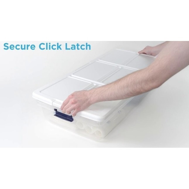 Project Source Large 13 -Gallons (52 Quarts) Stackable Underbed tote