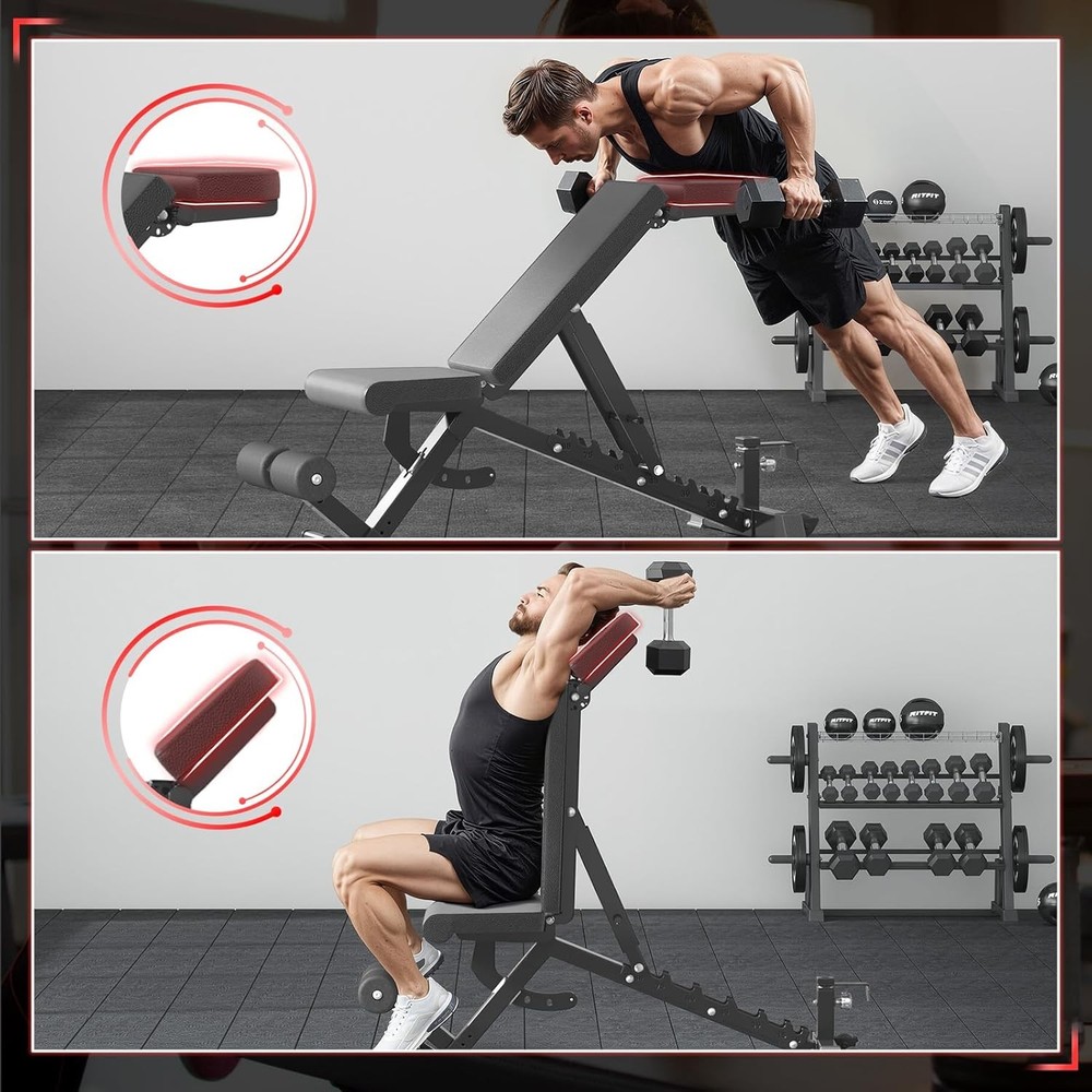 Adjustable Weight Bench, 1300Lbs Capacity Press & Strength Training Benches
