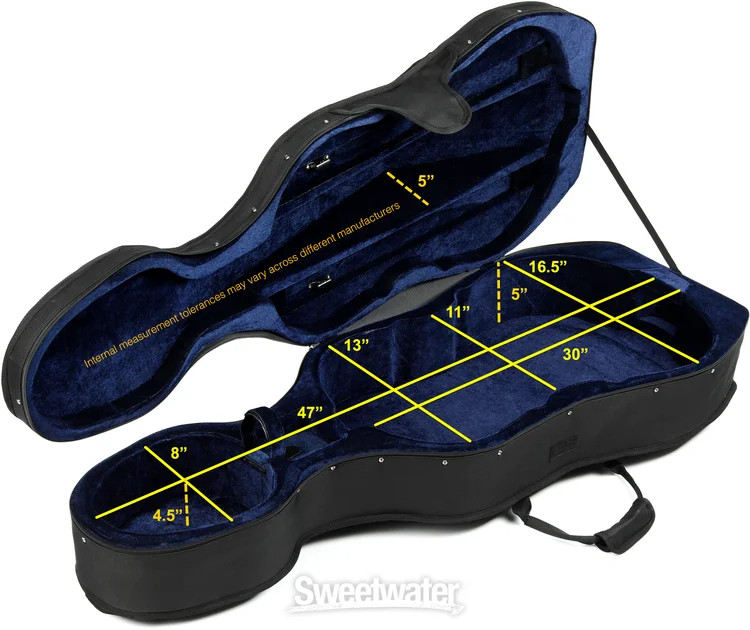 Howard Core CC4100 Lightweight Hardshell Cello Case - 3/4 Size